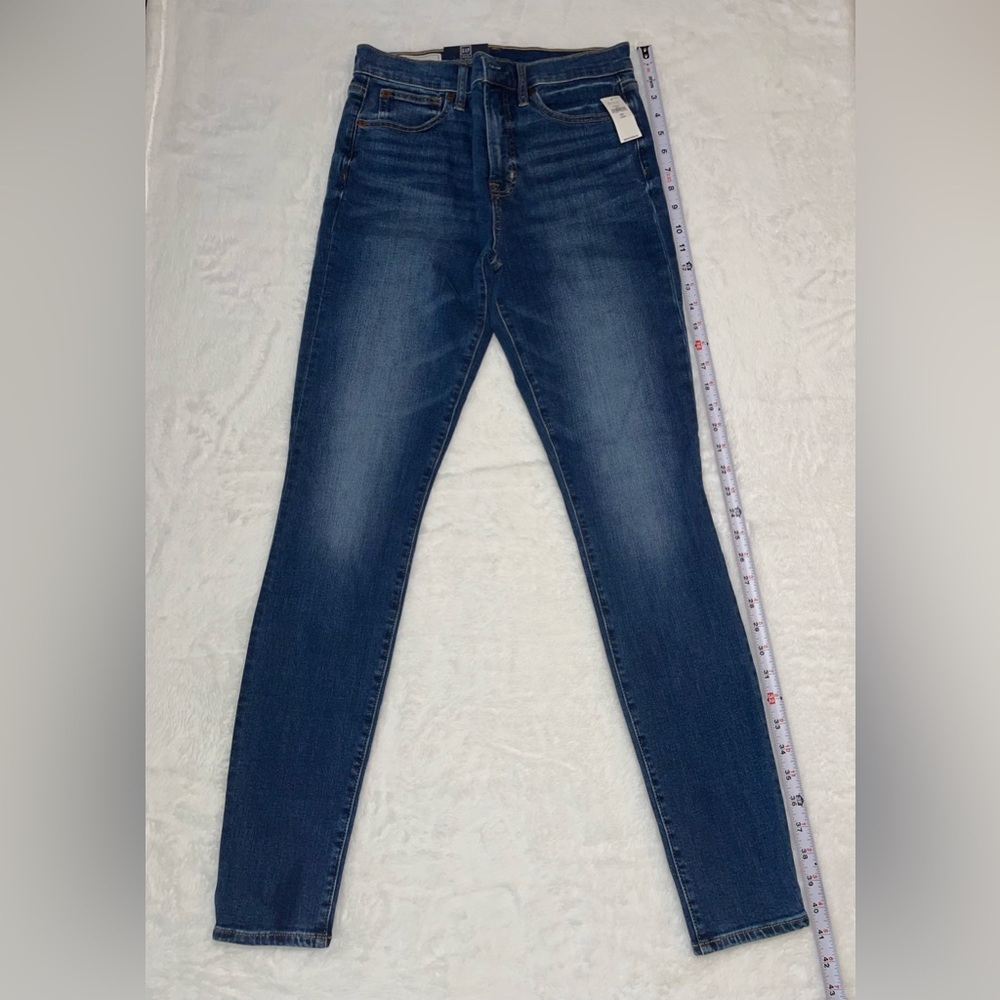 NWT Gap Long Skinny High Rise Stretch Denim Jeans Size 28 - Picture 4 of 11